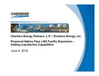 Proposed Sabine Pass LNG Facility Expansion – Adding Liquefaction Capabilities